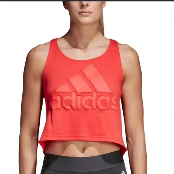 adidas Tops - Adidas Red Crop Tank Top,‎ size Med
